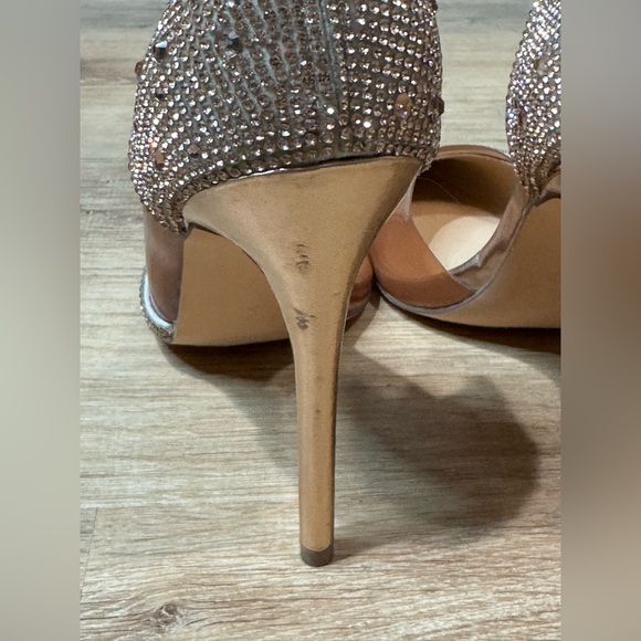 Steve Madden Rhinestone Rose Gold Pyre Pump Size 6 - Picture 8 of 14